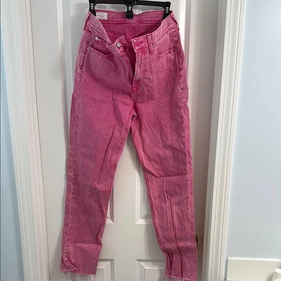 GAP - CHEEKY STRAIGHT HIGH RISE - Women's Jeans - Size 29 / 8 Tall - Pink! - Picture 2 of 14